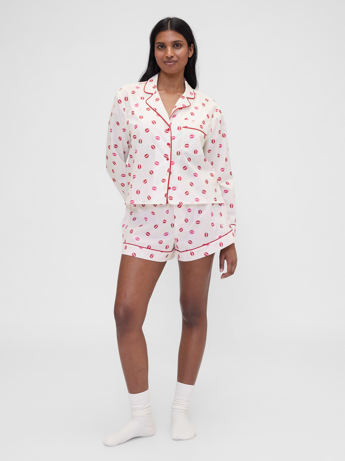 Gap × Summer Fridays Poplin Kiss PJ Boxer Shorts