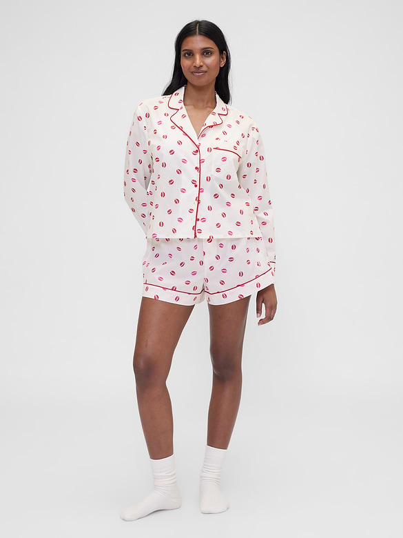 Gap × Summer Fridays Poplin Kiss PJ Boxer Shorts
