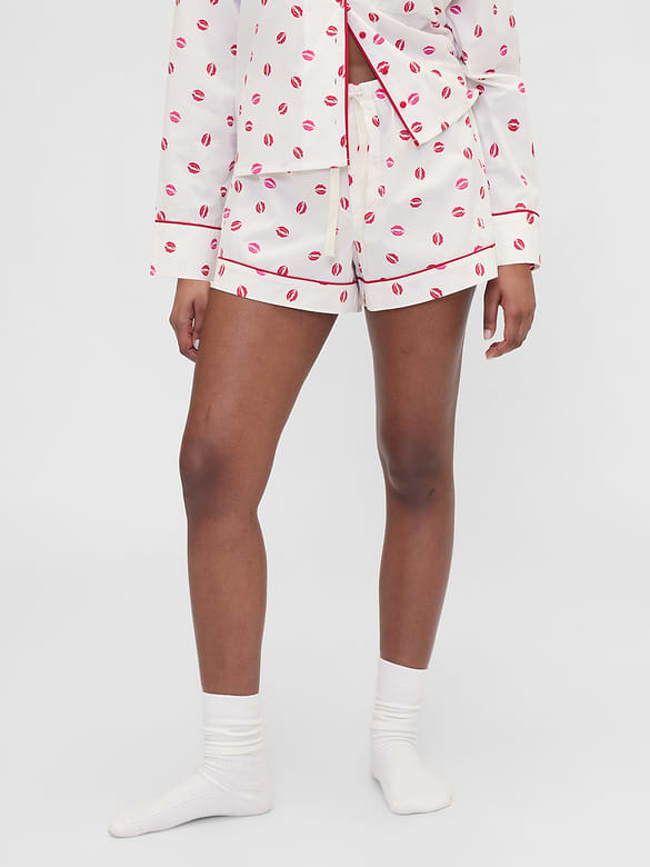 Gap × Summer Fridays Poplin Kiss PJ Boxer Shorts