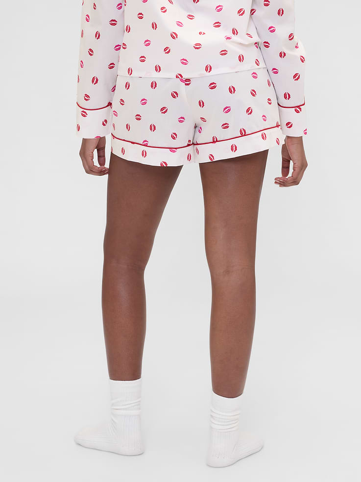 Image number 5 showing, Gap × Summer Fridays Poplin Kiss PJ Boxer Shorts