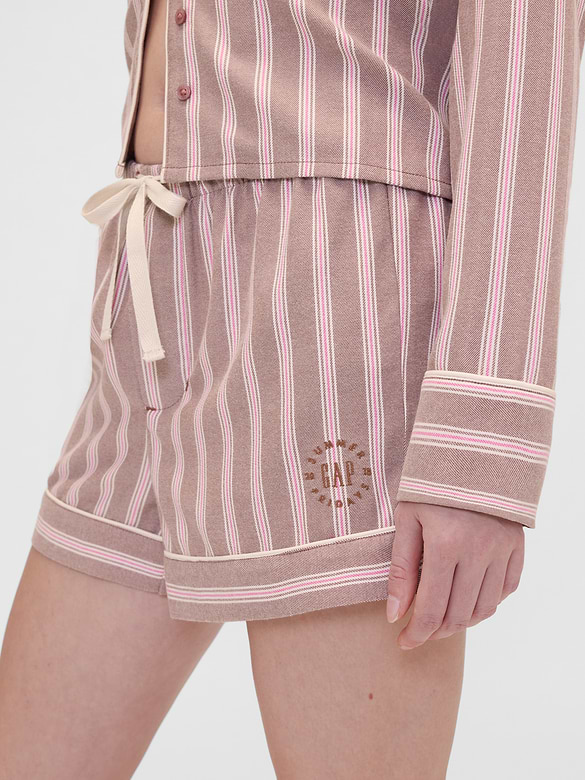 Gap × Summer Fridays Flannel Stripe PJ Boxer Shorts