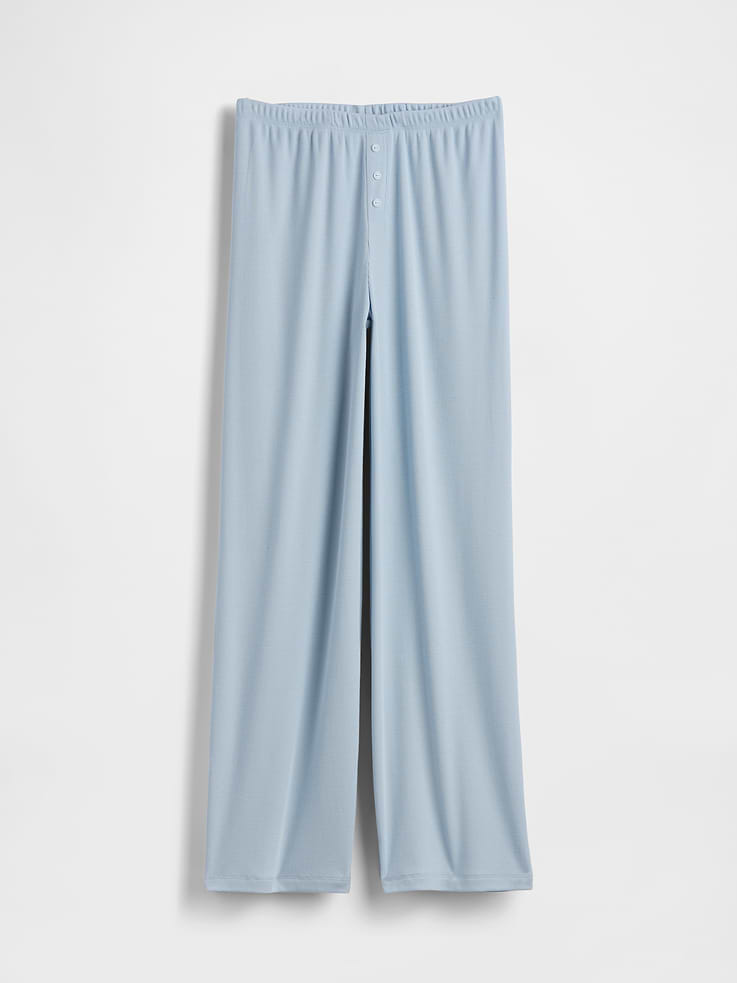 Image number 6 showing, MiniRib Wide-Leg PJ Pants