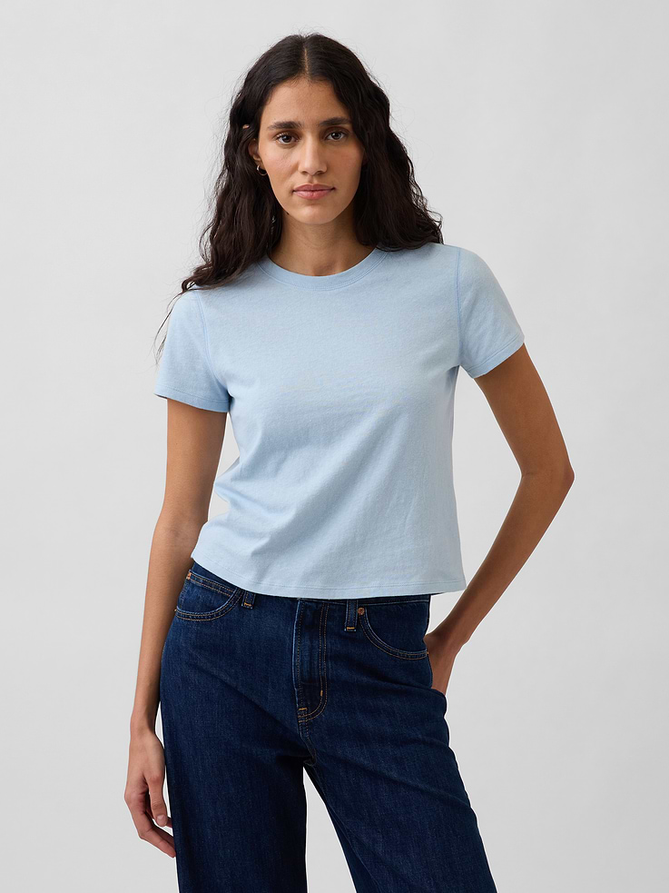 Image number 1 showing, 100% Cotton Authentic Shrunken T-Shirt