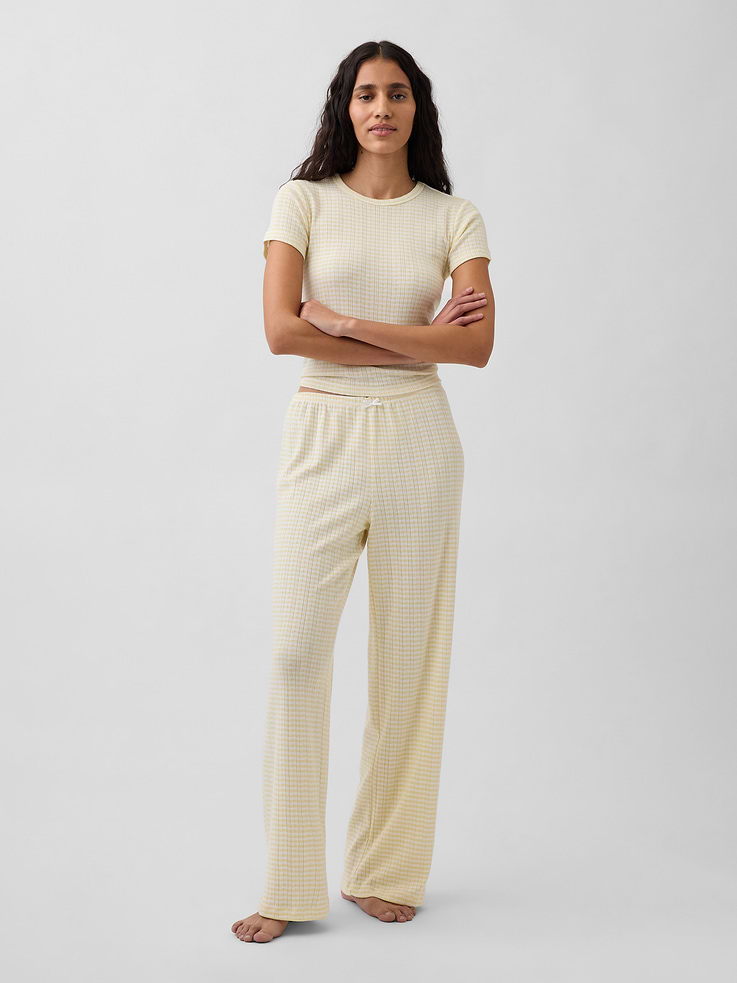 Image number 1 showing, Pointelle PJ Pants