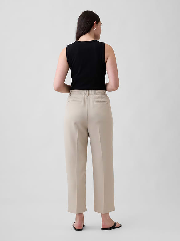 100% Recycled Easy Straight Crop Trousers
