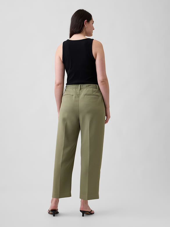100% Recycled Easy Straight Crop Trousers