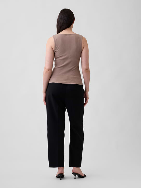 100% Recycled Easy Straight Crop Trousers