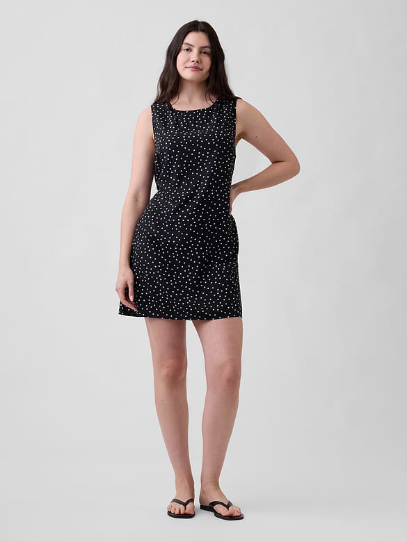 Print Sleeveless Mini Dress
