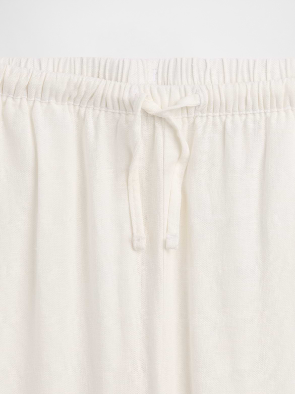 Kids Pull-On Wide-Leg Linen-Blend Pants