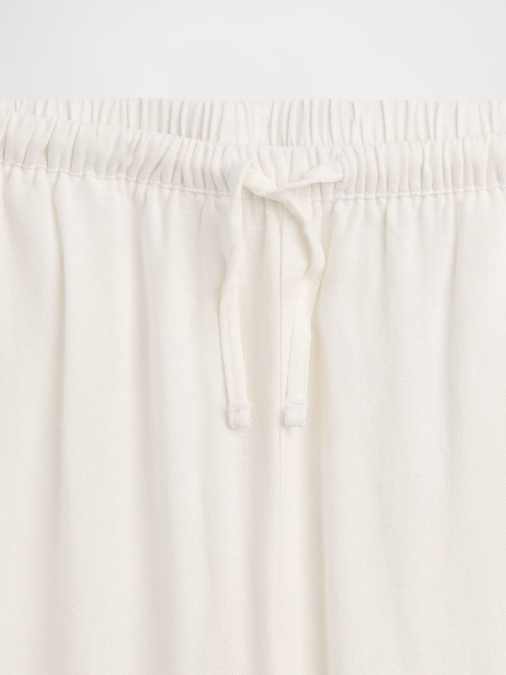 Image number 3 showing, Kids Pull-On Wide-Leg Linen-Blend Pants