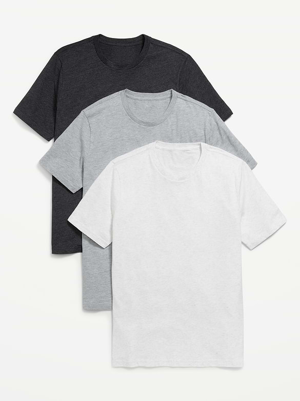 Solid Crew-Neck T-Shirt 3-Pack