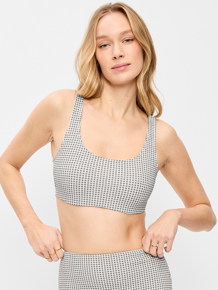 Image number 1 showing, Pique Scoop-Neck Swim Top