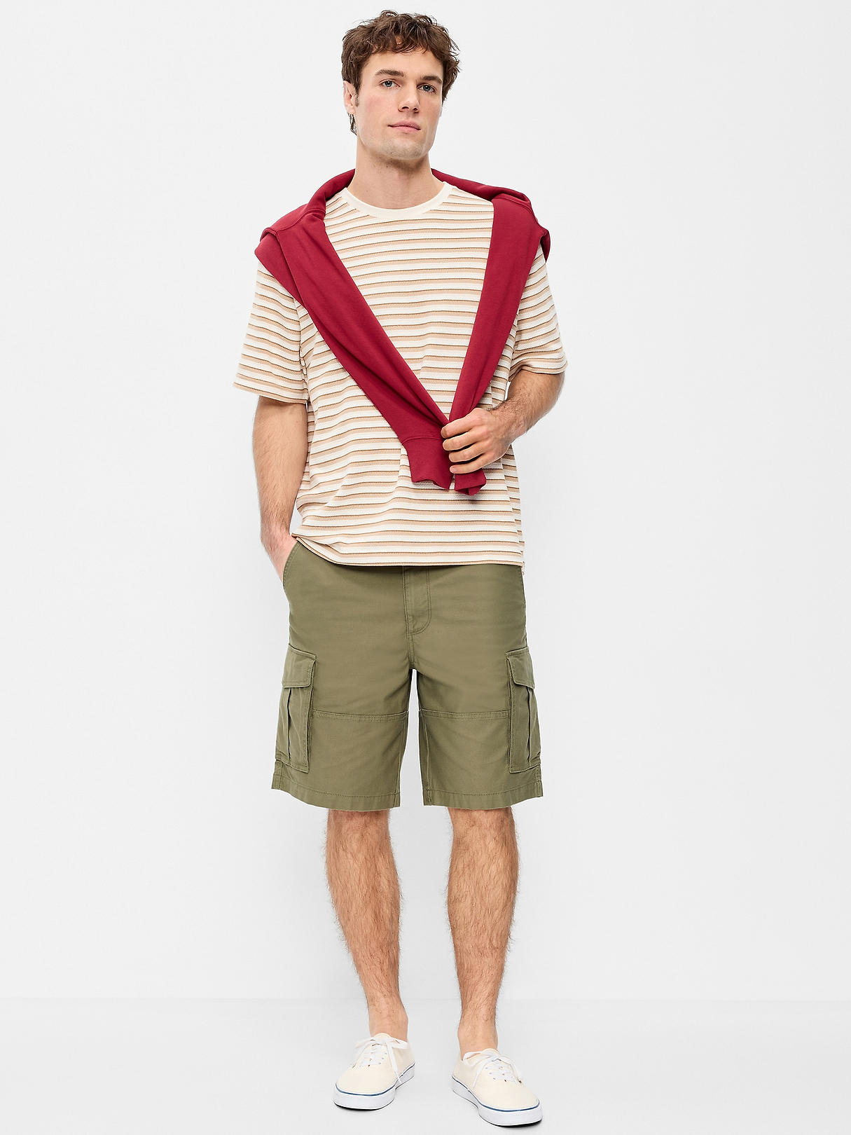 90's Loose Lived-In Cargo Shorts -- 10-inch inseam | Old Navy