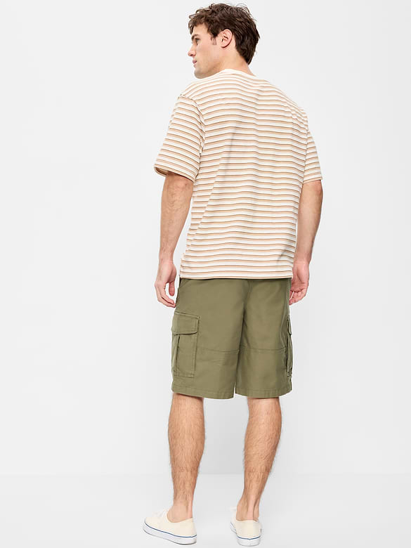 90's Loose Lived-In Cargo Shorts -- 10-inch inseam