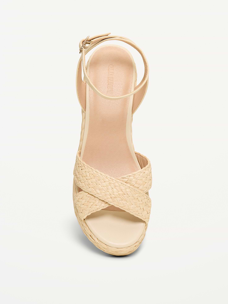 Image number 3 showing, Raffia Platform Sandals for Women