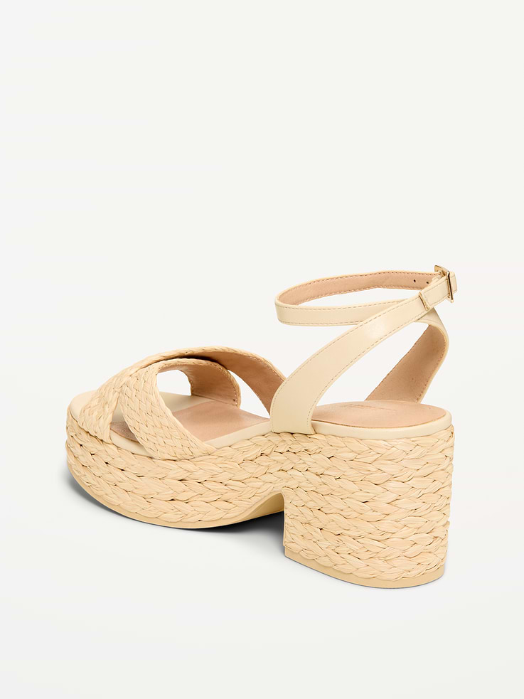 Image number 5 showing, Raffia Platform Sandals for Women