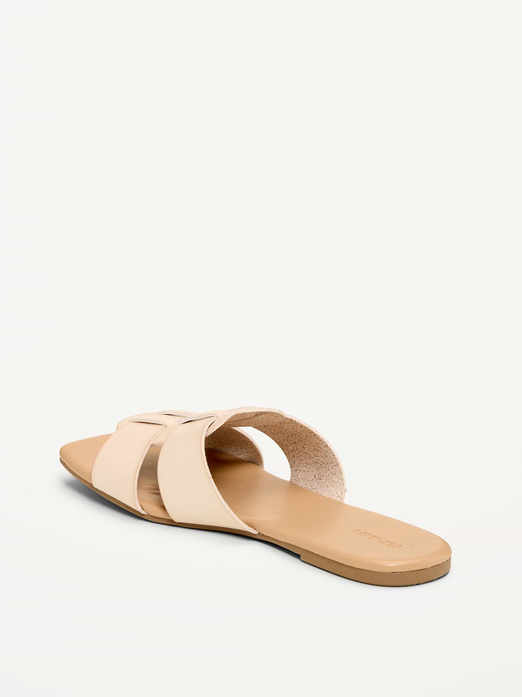 Image number 5 showing, Faux-Leather Slide Sandals