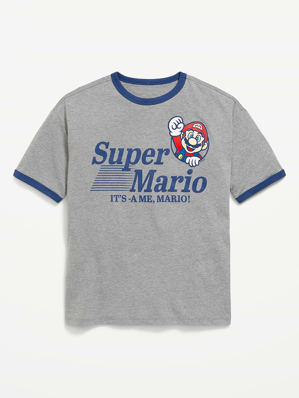 T-shirt surdimensionné à imprimé Super Mario™ unisexe pour enfant