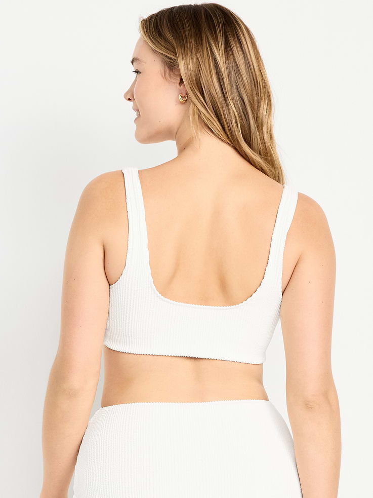 Image number 6 showing, Ribbed Scoop-Neck Swim Top