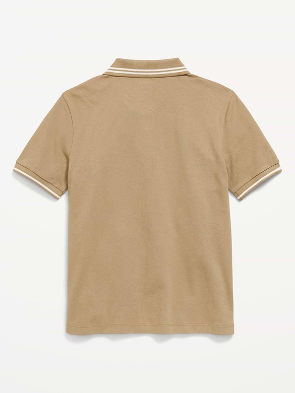 Short-Sleeve Pique Graphic Polo Shirt for Boys
