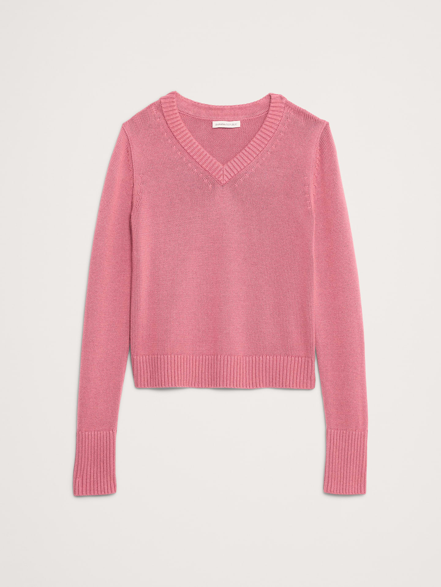 Image number 2 showing, Larkspur Cotton-Silk V-Neck Sweater