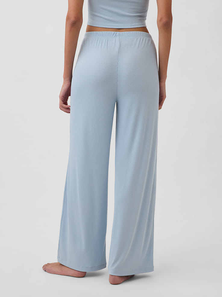 Image number 4 showing, MiniRib Wide-Leg PJ Pants