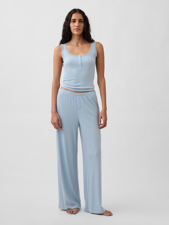 MiniRib Wide-Leg PJ Pants