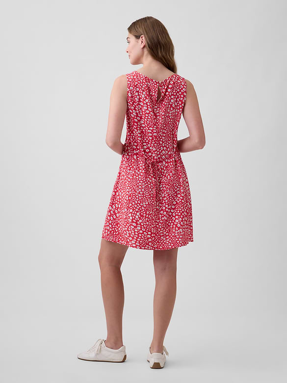 Print Sleeveless Mini Dress