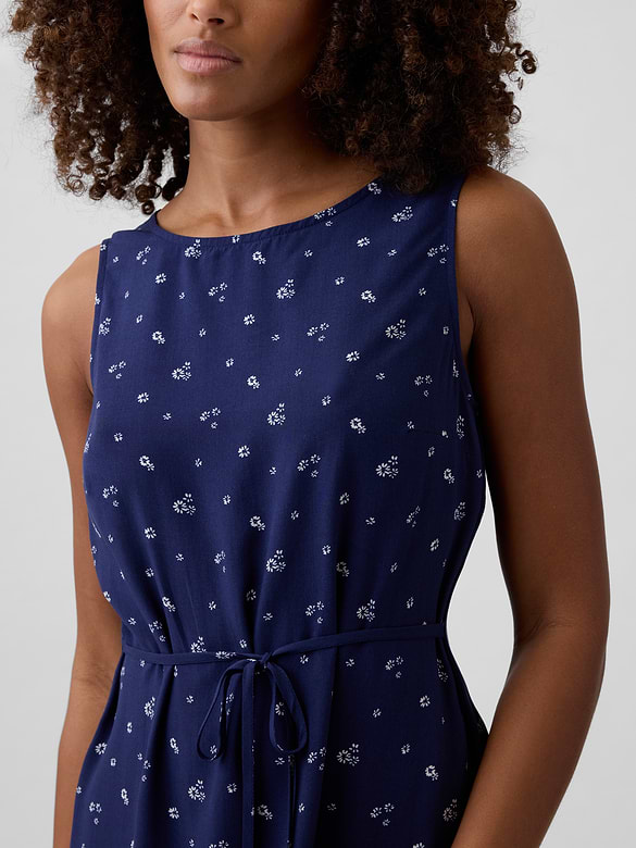 Print Sleeveless Mini Dress
