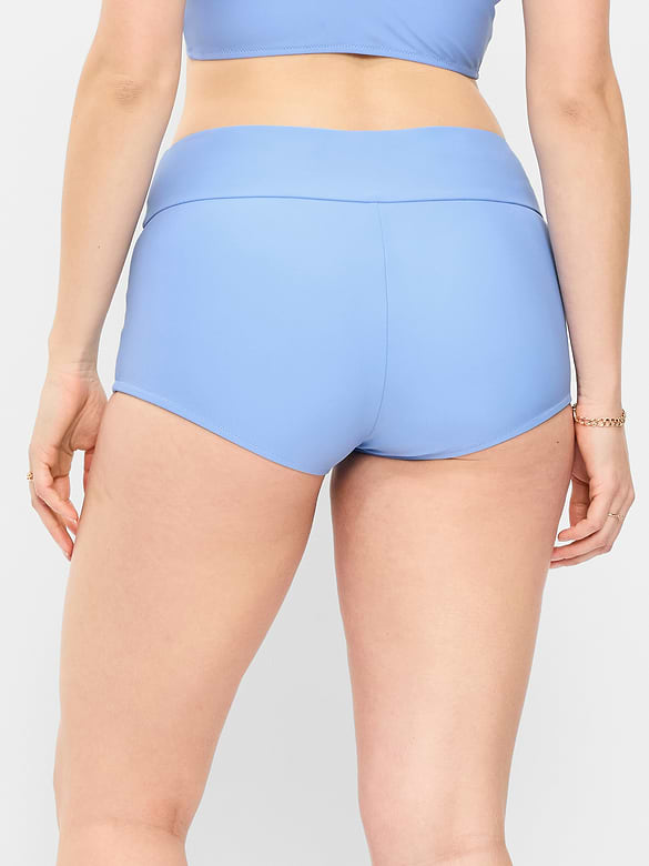 High-Waisted Retro Swim Bottoms