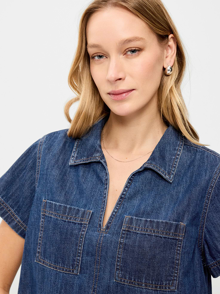 Image number 4 showing, Double-Pocket Popover Top
