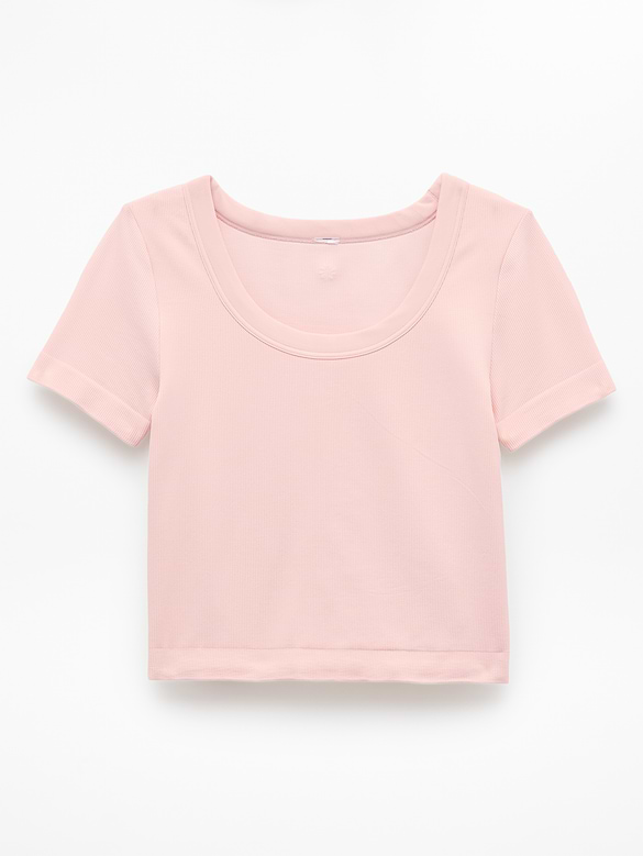 Athleta Girl Rise Above Rib Scoop Tee