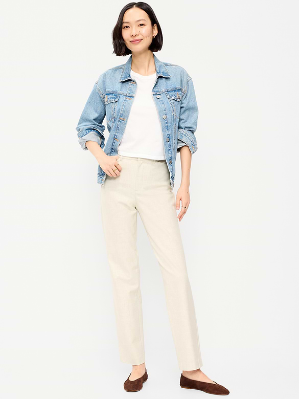 High-Waisted Pixie Straight Pants