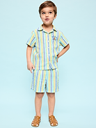 Image number 1 showing, Textured Embroidered Shirt and Shorts Set for Toddler Boys