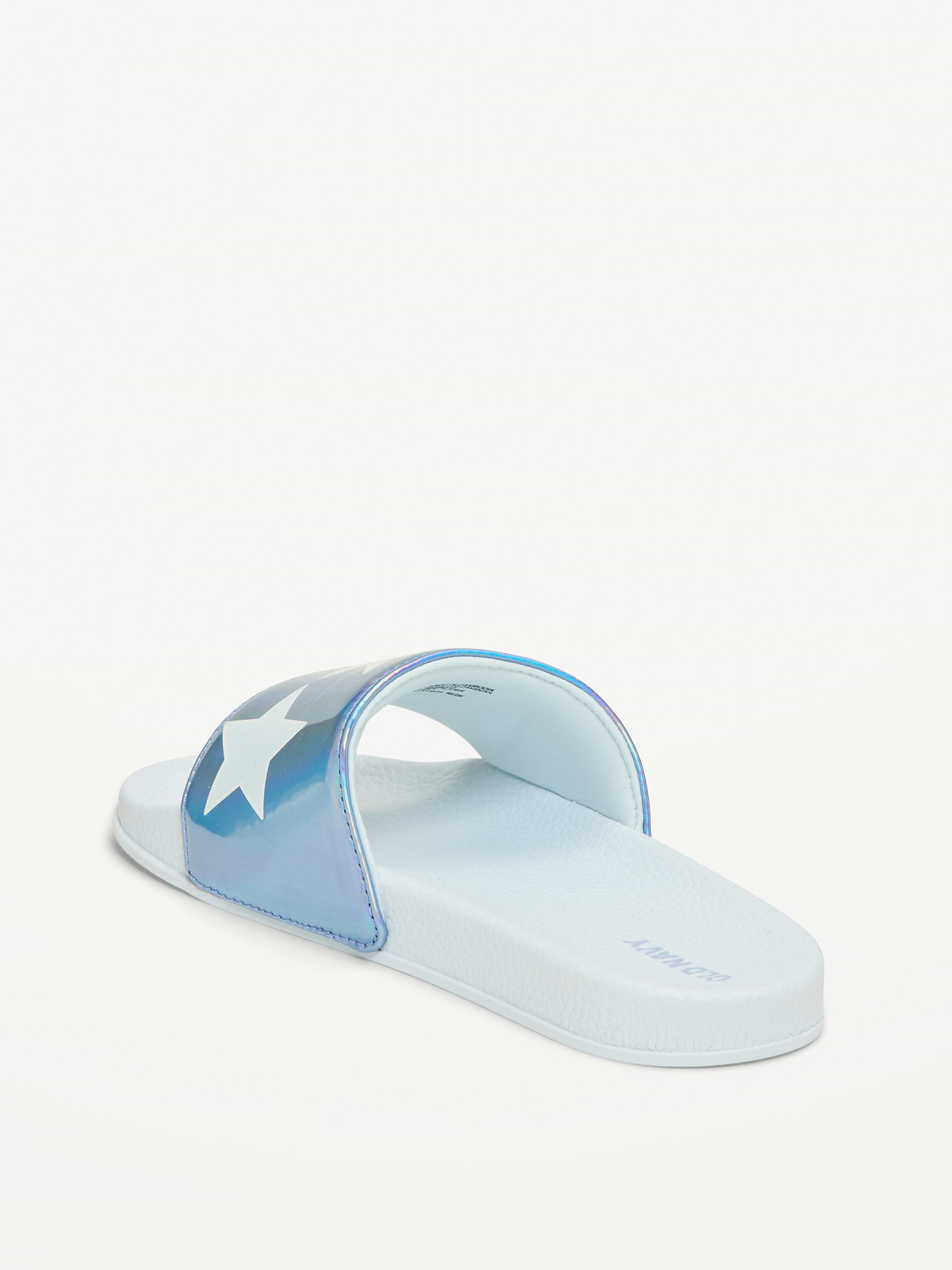 Image 4 of 4, Faux-Leather Pool Slide Sandals for Girls
