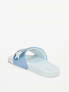Image 4 of 4, Faux-Leather Pool Slide Sandals for Girls