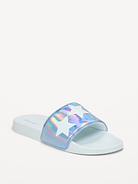 Image 1 of 4, wide strap, contoured faux-leather foot bed, textured outsole, easy slide-on style, Product #885990