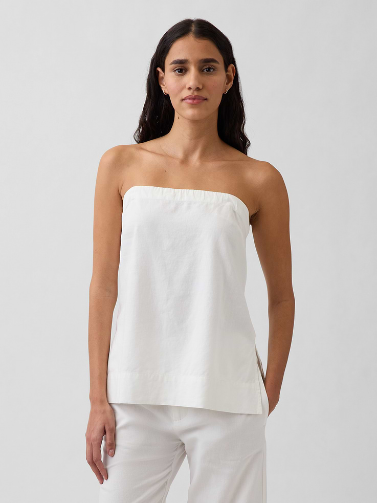 L'image numéro 1 présente Camisole en mélange de lin