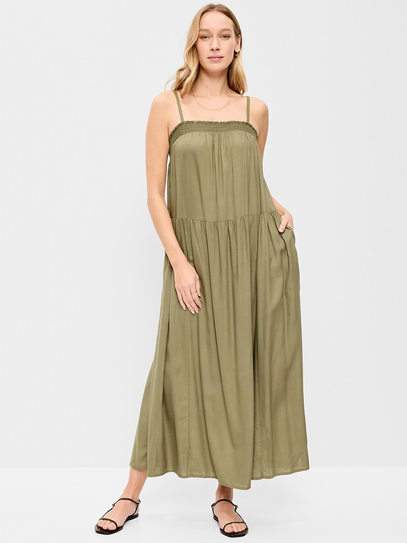 Airy Smocked Maxi Dress