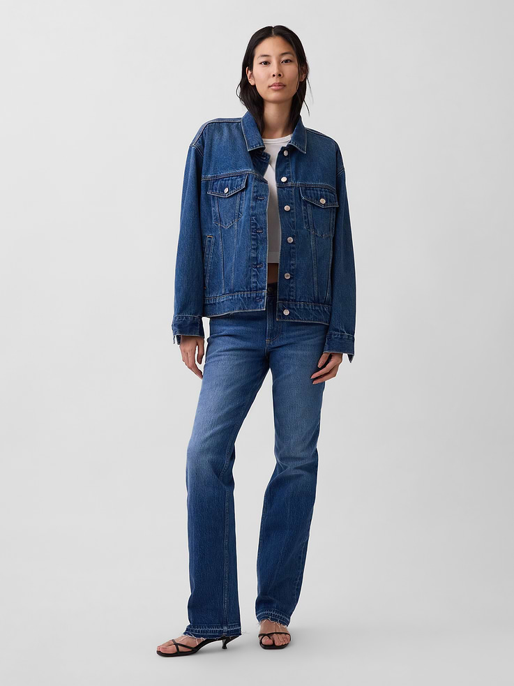 Image 5 de 7, Veste en denim emblématique surdimensionnée