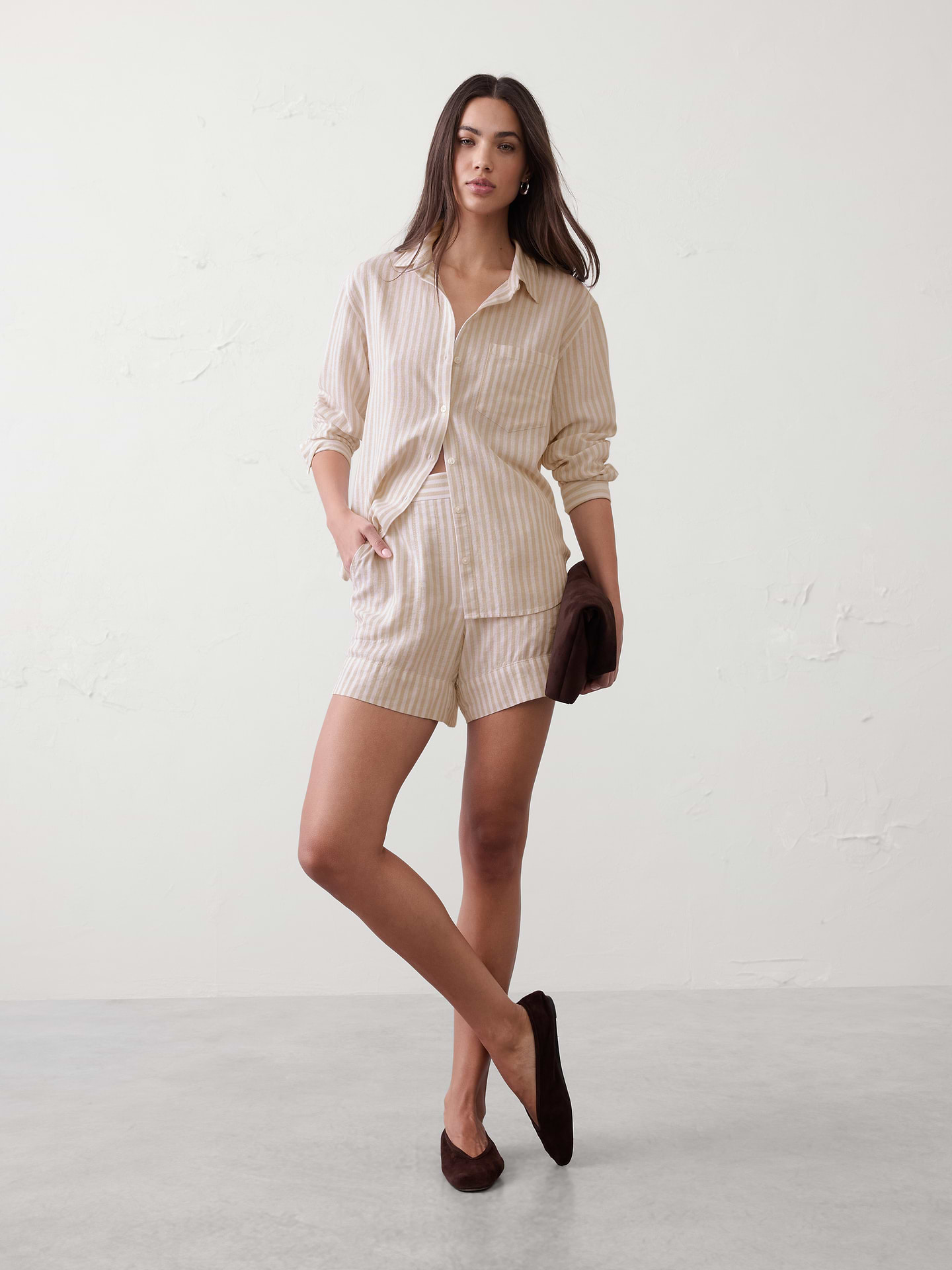 Image number 1 showing, Anyday High-Rise Linen-Blend Short