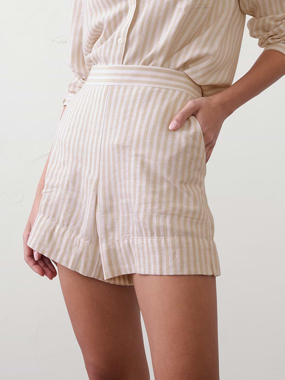 Anyday High-Rise Linen-Blend Short