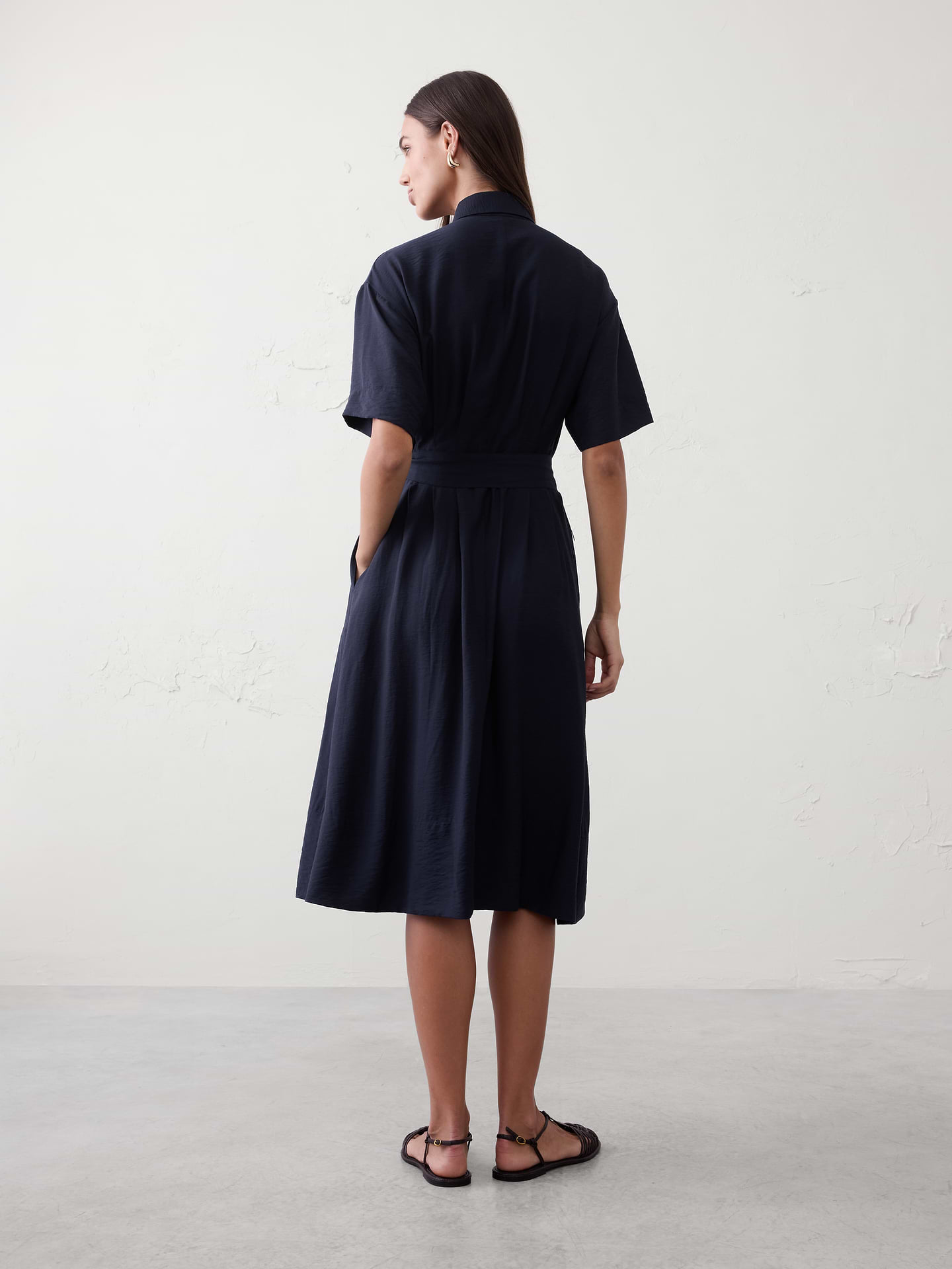 Image number 2 showing, Pleated Midi Shirtdress