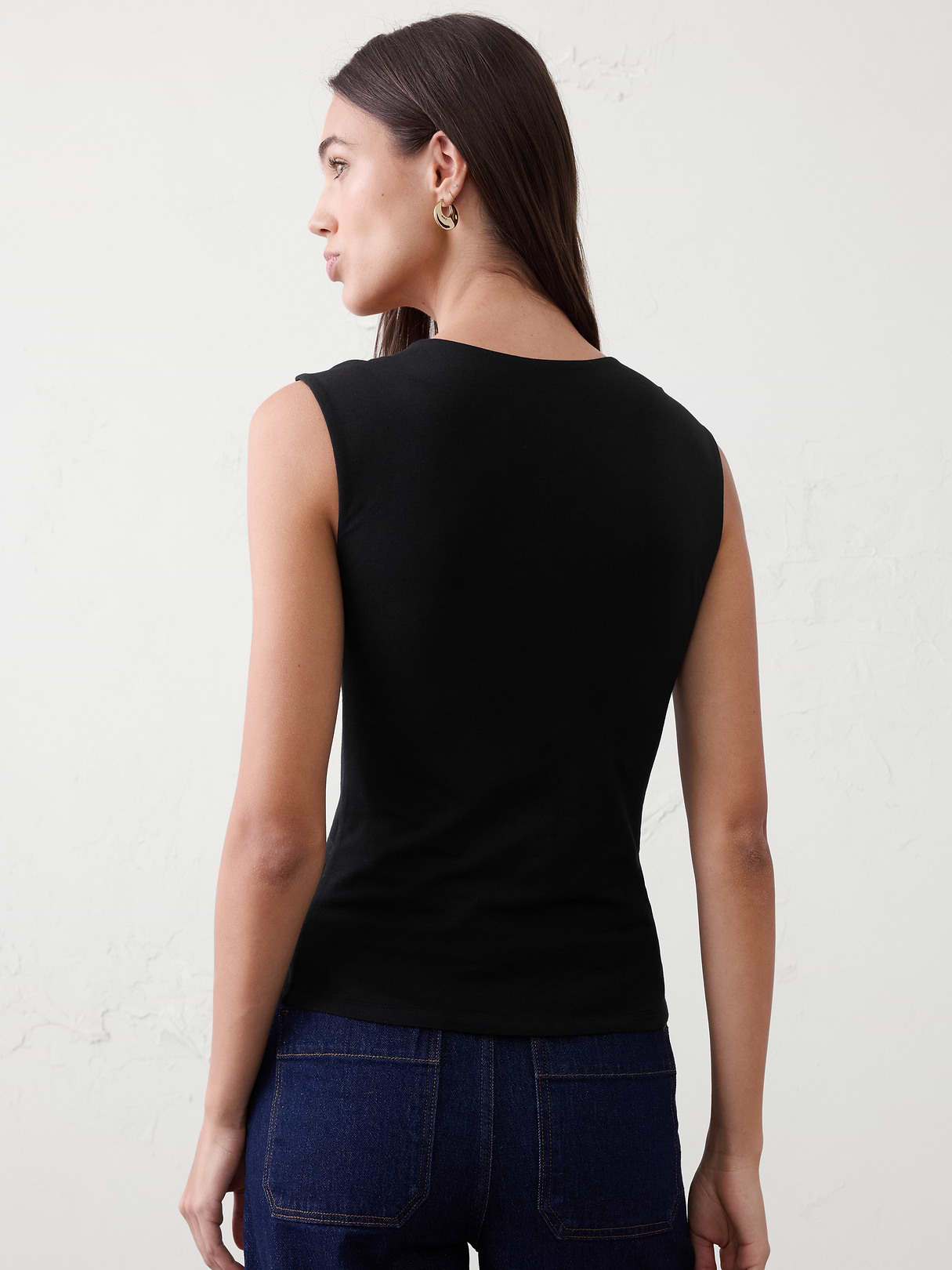 Soft Stretch Scoop-Neck Top | Banana Republic Factory