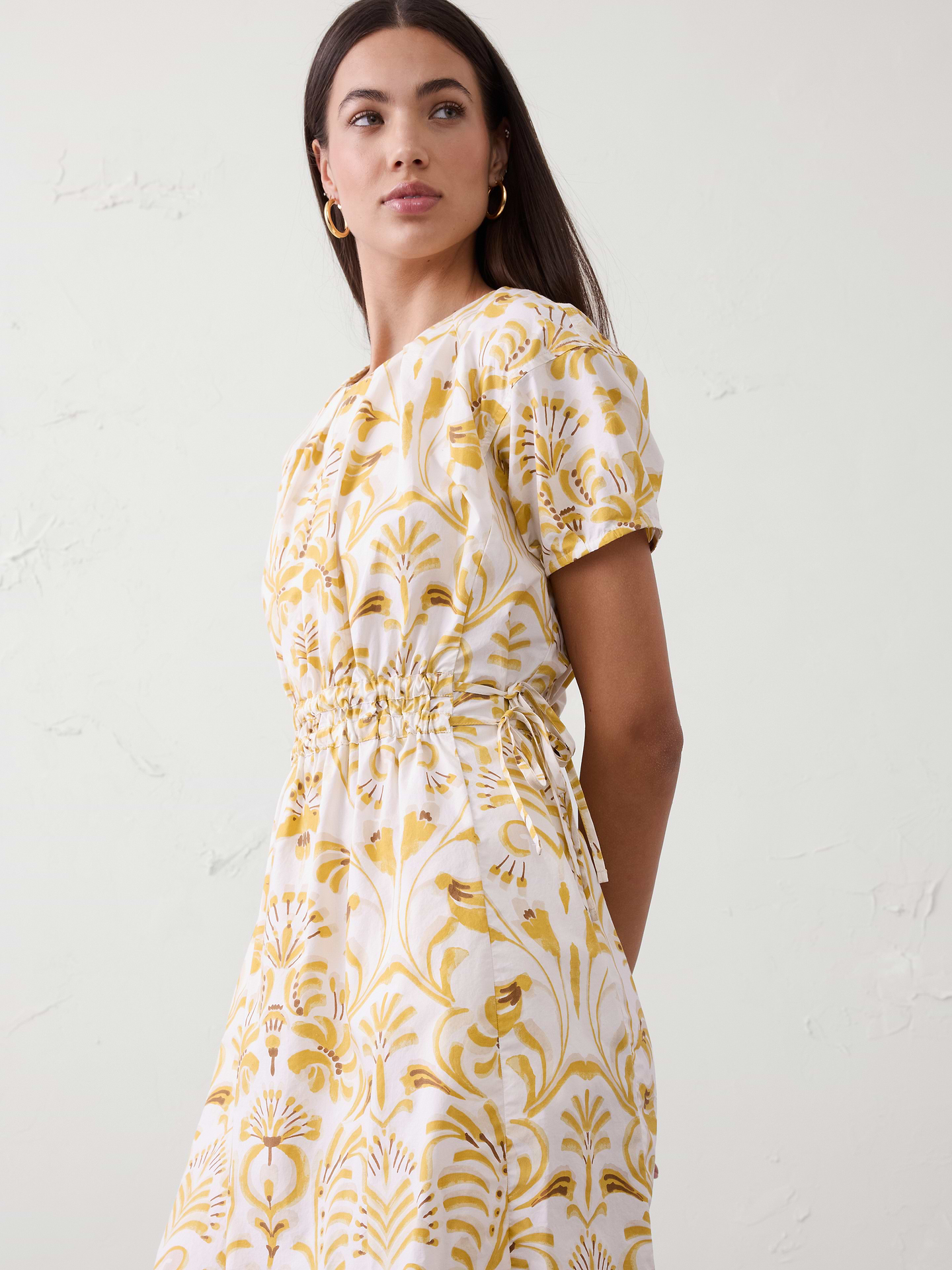 Image number 3 showing, Poplin Pleated Mini Dress