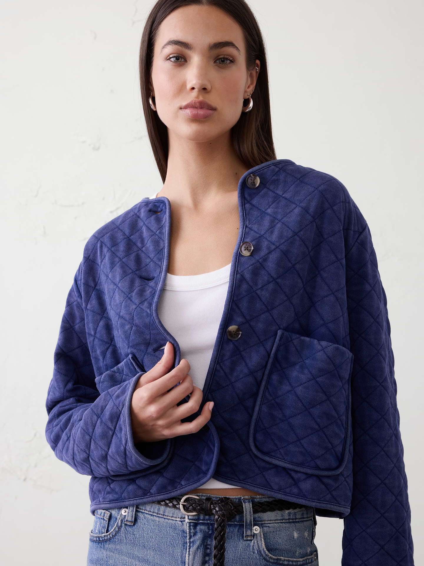 Image number 6 showing, Quilted Gingham Jacket