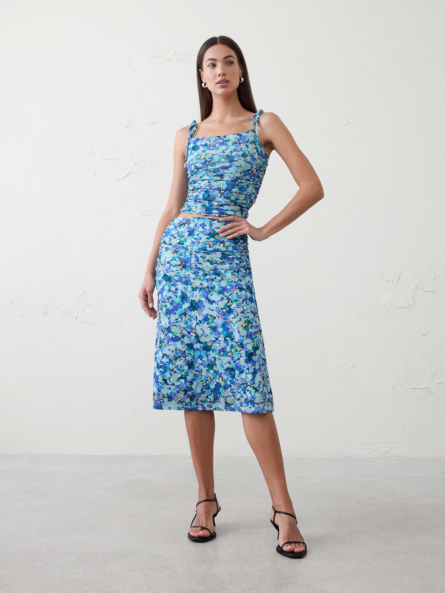 Image number 1 showing, Tie Mesh Camisole