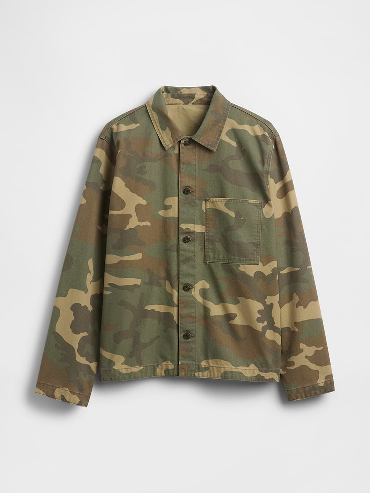 Image number 5 showing, Canvas Denim Camo Utility Shirt