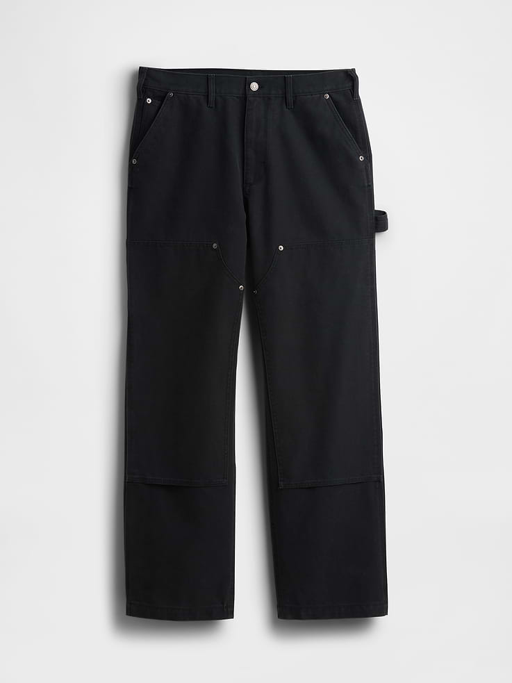 Image number 6 showing, '90s Loose Canvas Double-Knee Carpenter Pants