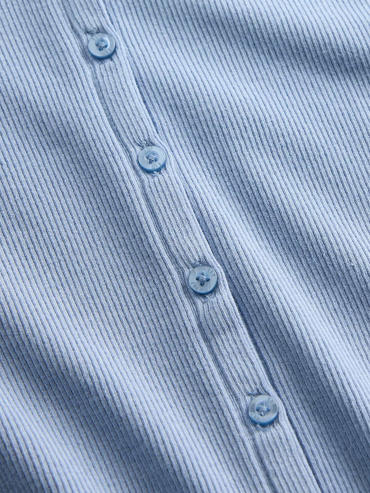 Image number 4 showing, Modern Rib Button-Front Crew T-Shirt